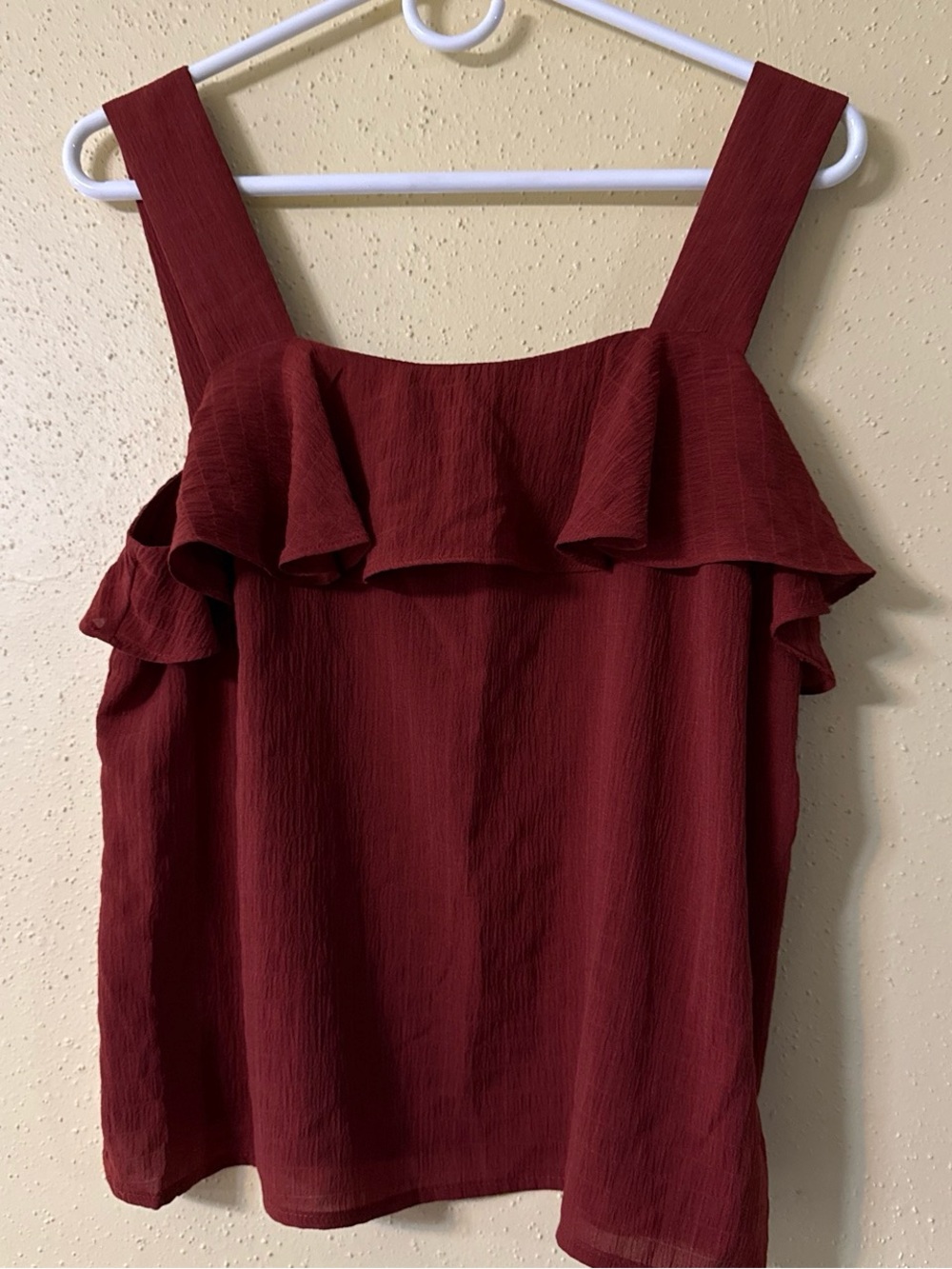 Women's Ruffle-Trim Sleeveless Dress Top